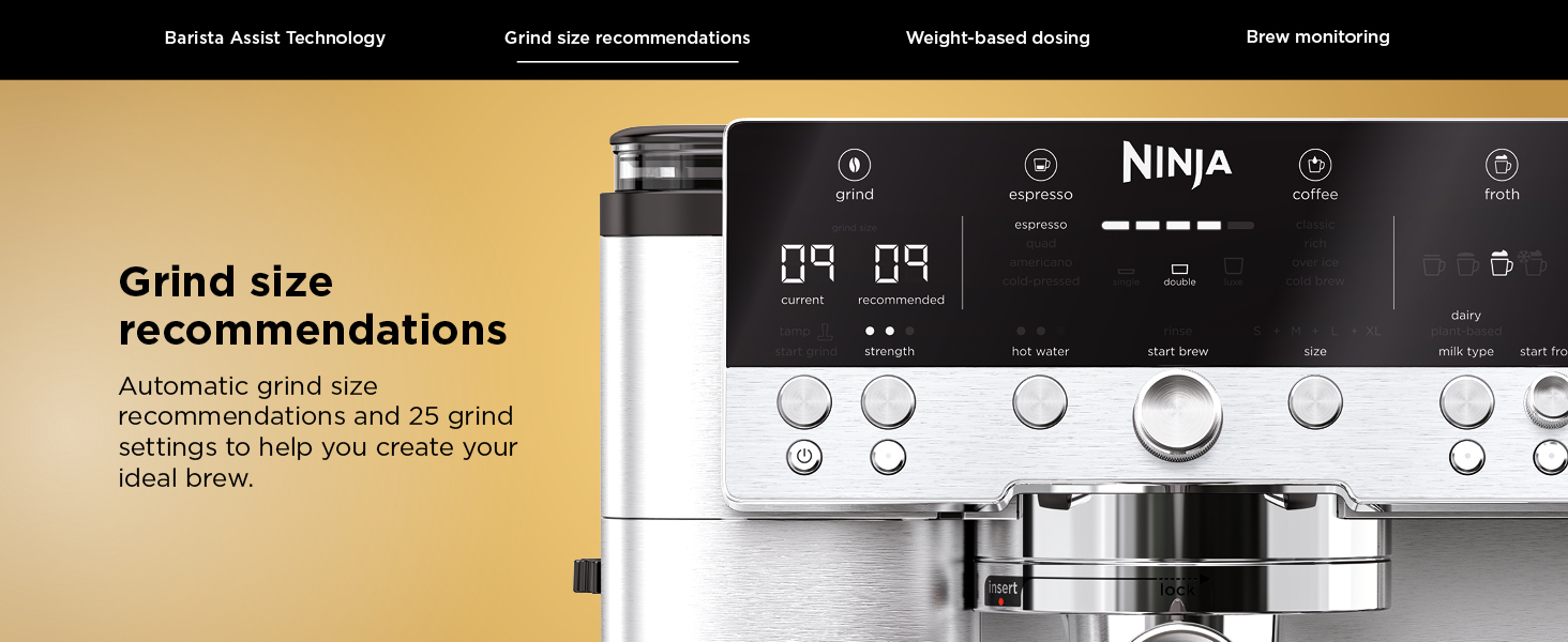 Ninja ES601UK Luxe Espresso Machine : Premium Coffee Experience