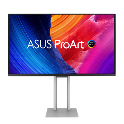 ASUS ProArt Display OLED PA27UCDMR Professional Monitor – 27-inch (26.5-inch viewable), 4K UHD (3840 x 2160), QD-OLED, Ultra-slim, 240Hz, 0.1ms, Auto Calibration, HDR-10, HLG, Dolby Vision, 99% DCI-P3, ΔE < 1, Thunderbolt™ 4 PD 96W, Calman Ready, ColourSpace Integration, Ergonomic Stand