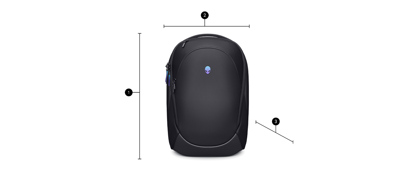 Alienware 18 Backpack AW7825P 28L Capacity Fabric Dirt