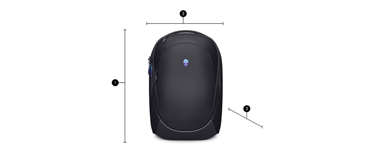 Alienware 18 Backpack - AW7825P - 28L Capacity, 3D Breathable mesh
