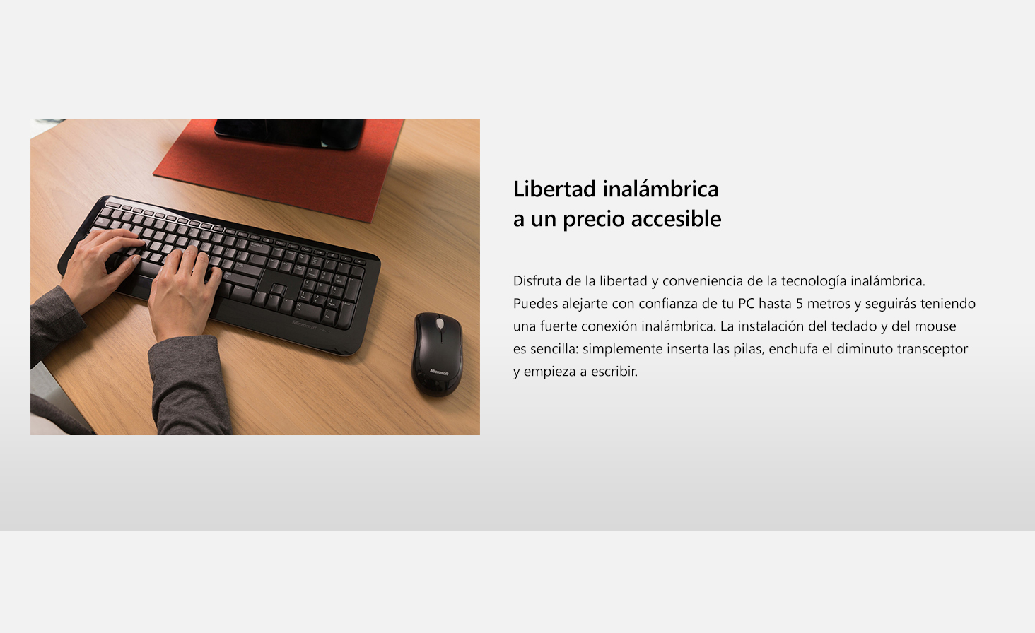 Combo Teclado Mouse Microsoft Wireless Desktop 850 - Español 