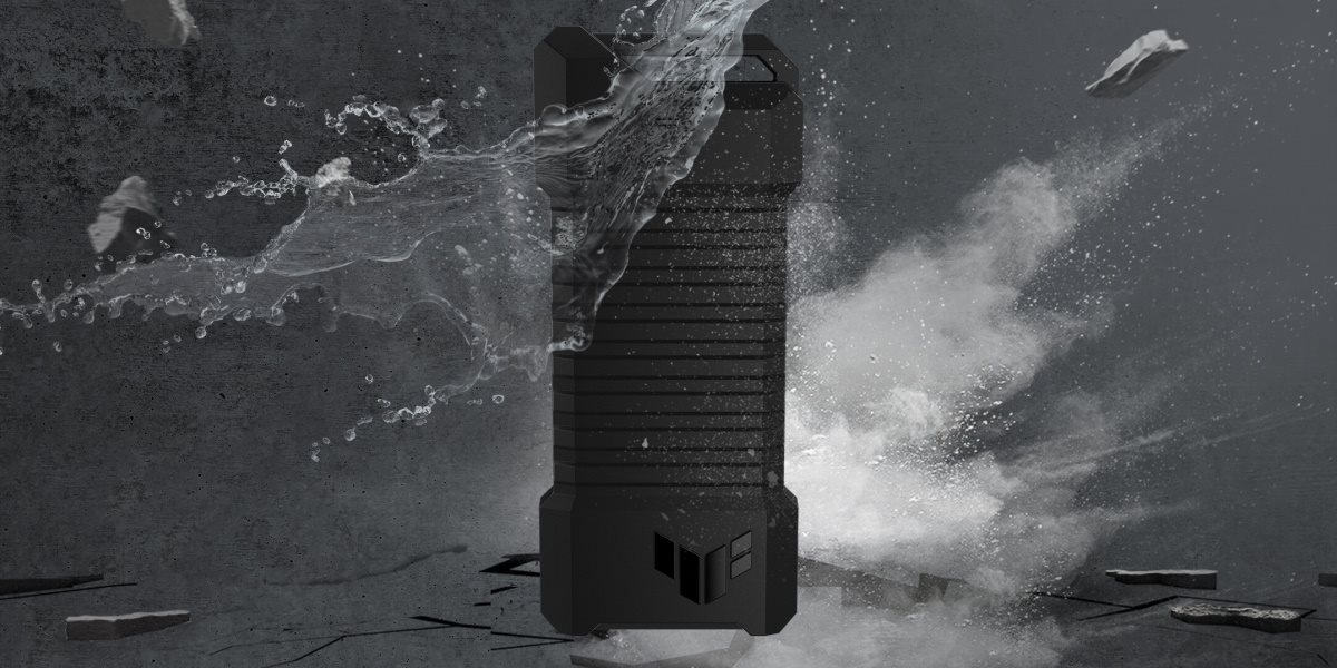 TUF Gaming A1 features MIL-STD-810H drop resistance and IP68 water and dust resistance