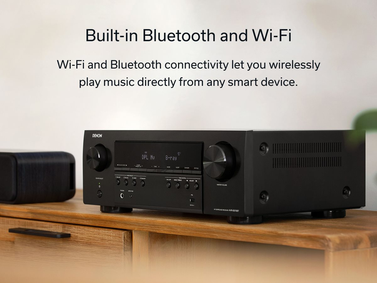 Denon AVR S570BT (70W X 5) 5.2 Ch. Bluetooth Capable 8K Ultra HD