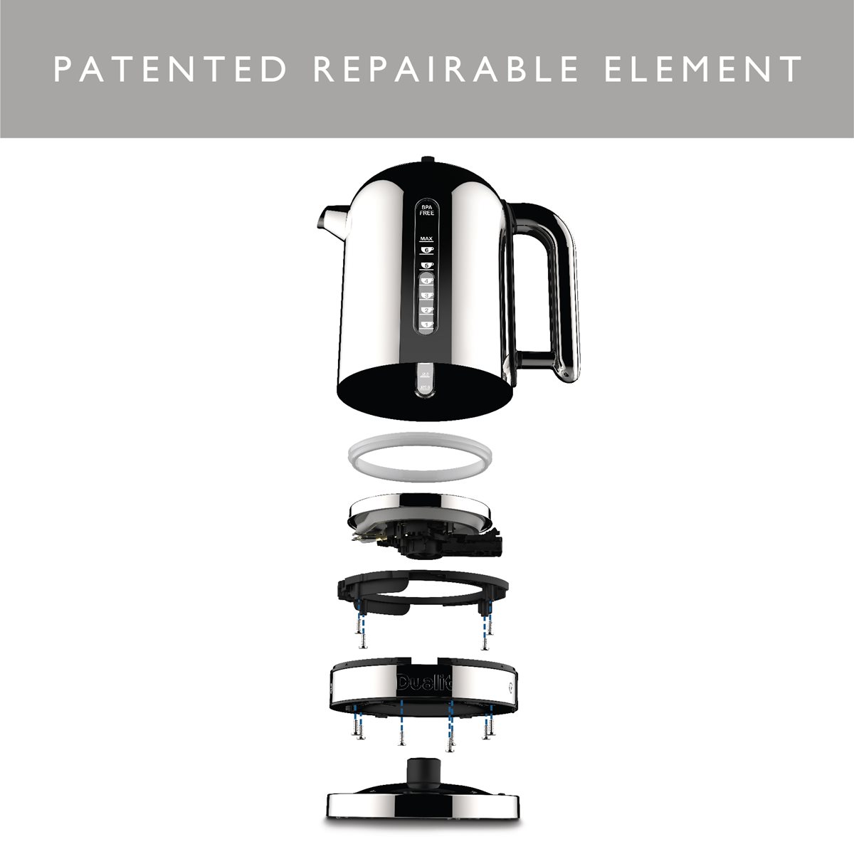 Patented repairable element.