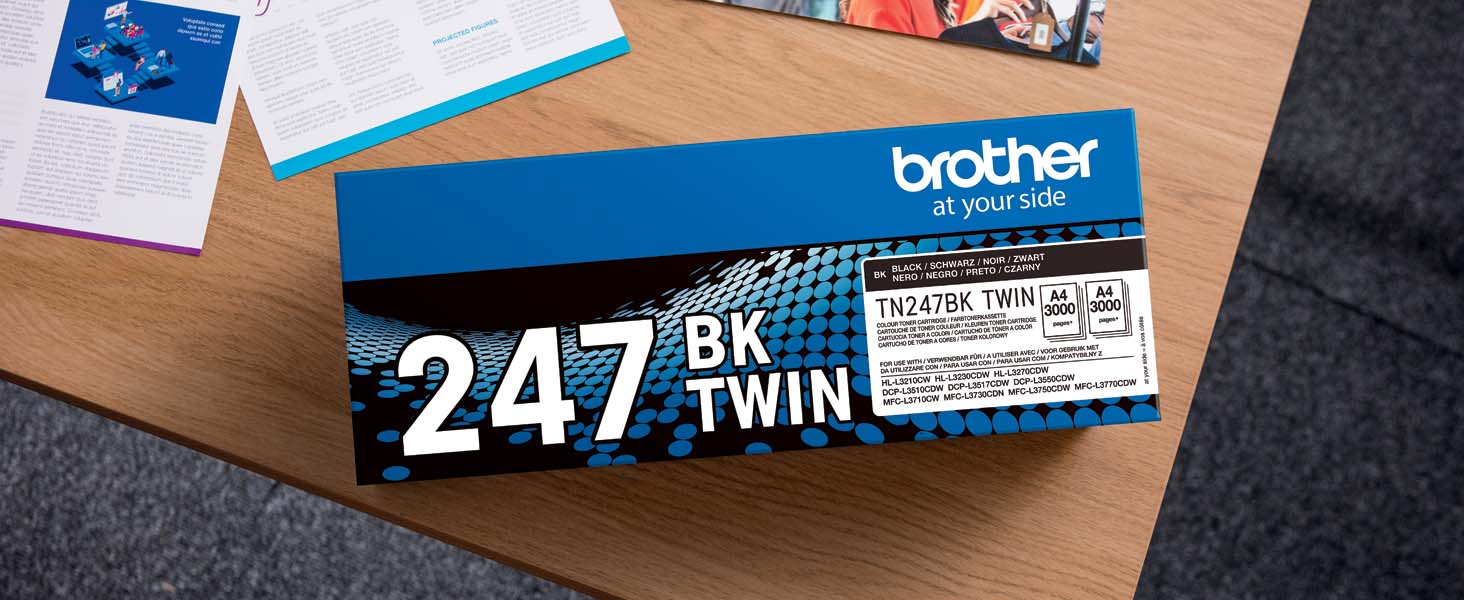 Multipack Toner Brother TN-247BKTWIN / TN247 Noir - ORIGINAL