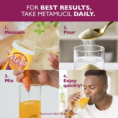 For best results take metamucil daily