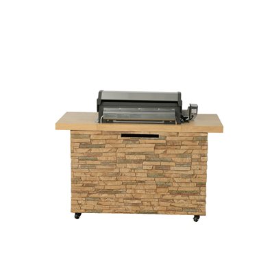 Four-sided Rustic Ledge Island Bench