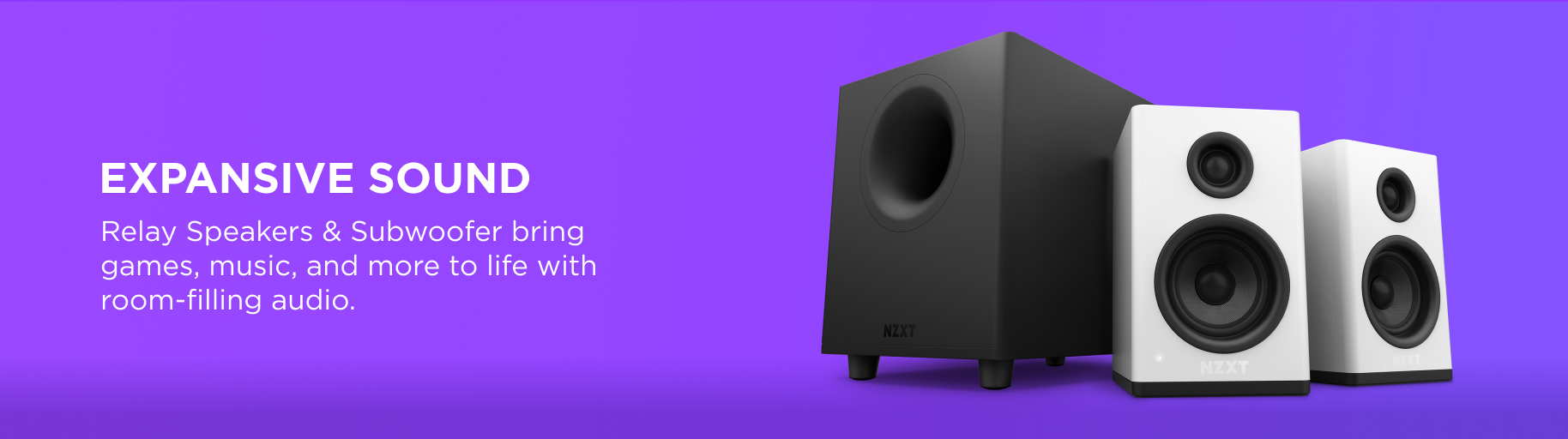 Used - Very Good: NZXT Relay PC Gaming Desktop Speakers - Full