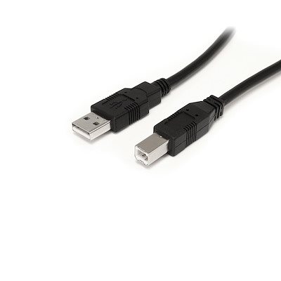 Cable USB A a USB B | Macho a Macho | Negro