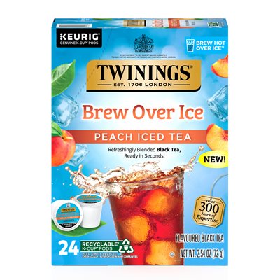 Twinings® Brew Over Ice Peach Iced Tea K-Cups, 24ct