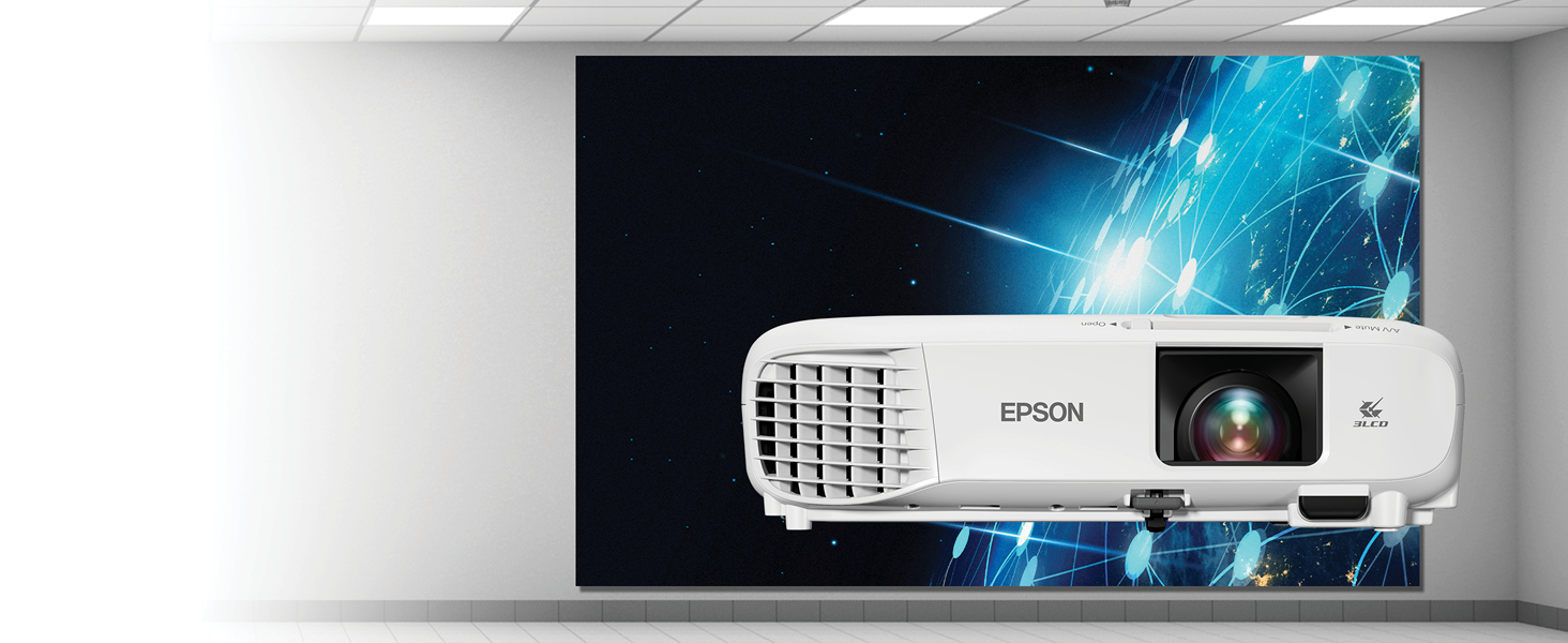 Epson Proyector Powerlite 119W 3Lcd (4.000 Lúmenes, Wxga, Dual Hdmi+Vga,  Usb/Lan –