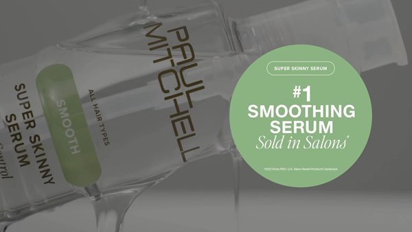 thumbnail video image 2 of Paul Mitchell Super Skinny Serum Blowout Primer, Speeds Up Drying Time, Humidity Resistant, For All Hair Types, 5.1 fl oz, 2 of 10