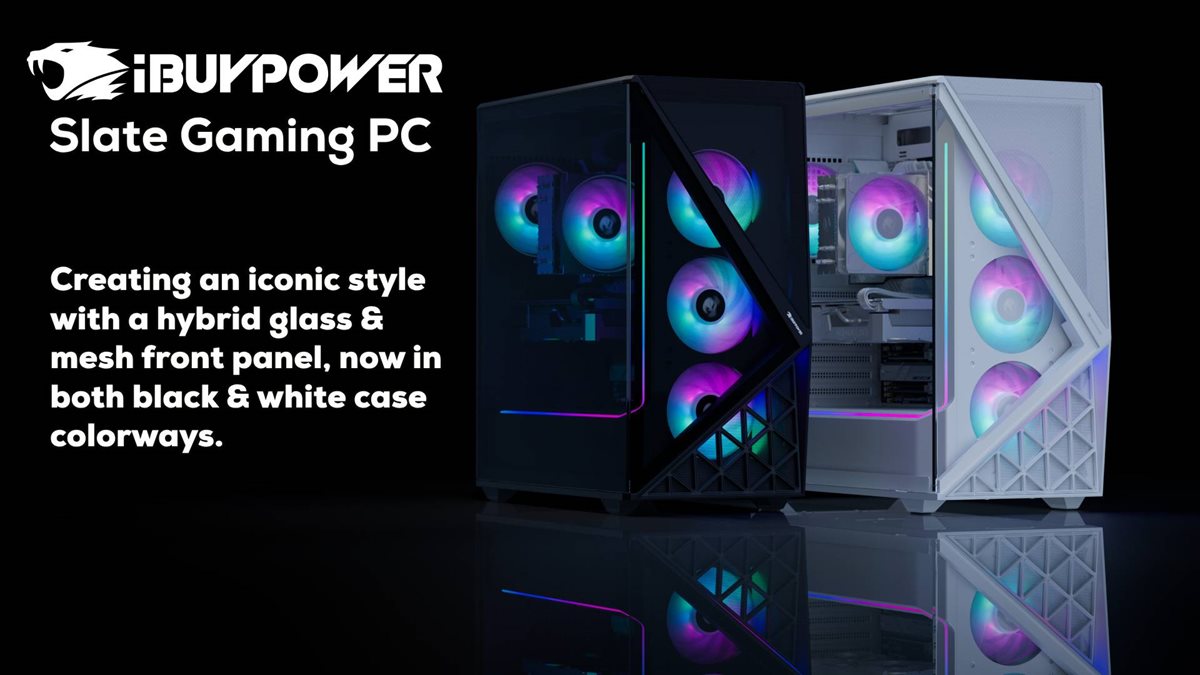 New iBUYPOWER Slate 9 Gaming PC comes in White and Black with revolutionary RGB lighting.