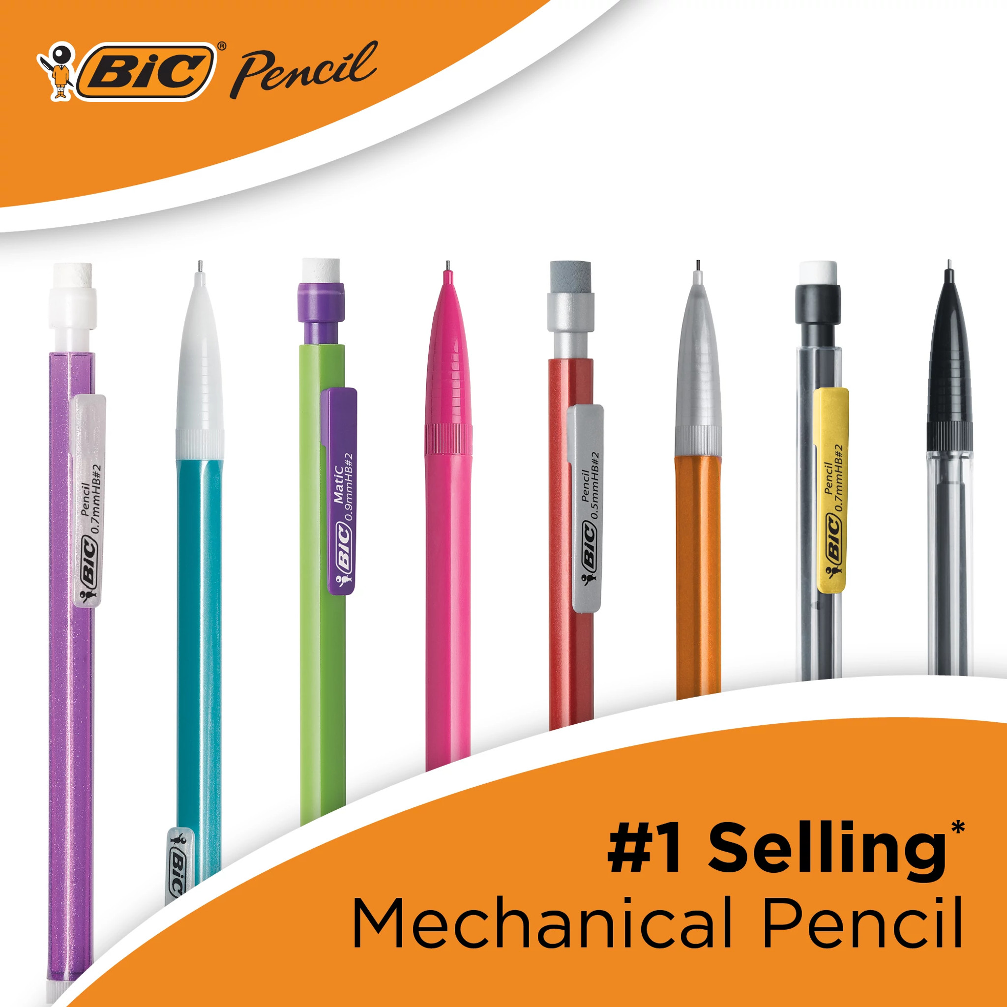 無料発送 BIC Xtra-Precision Mechanical Pencil, Metallic Barrel, Fine Point  0.5mm