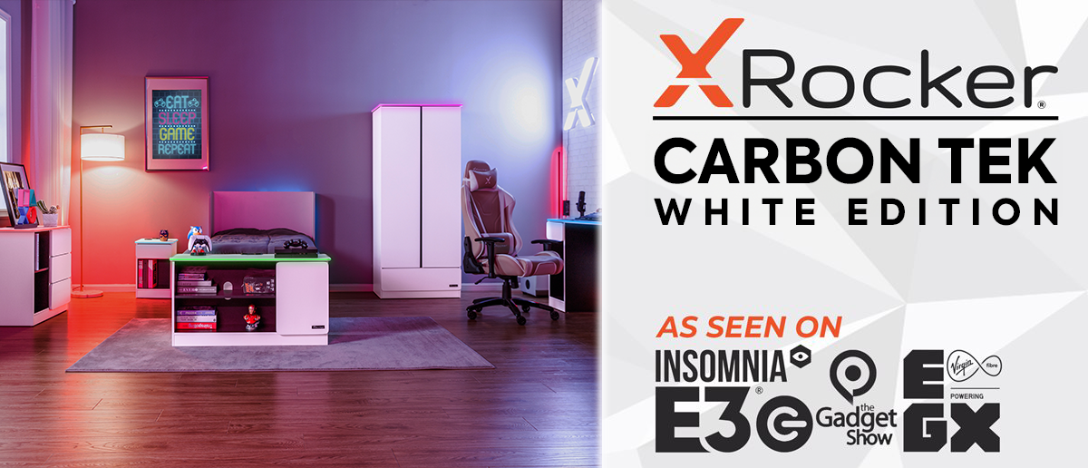 X Rocker End Table X Rocker Carbon-tek Gaming Storage Sideboard with Drawers, Shelves and ...