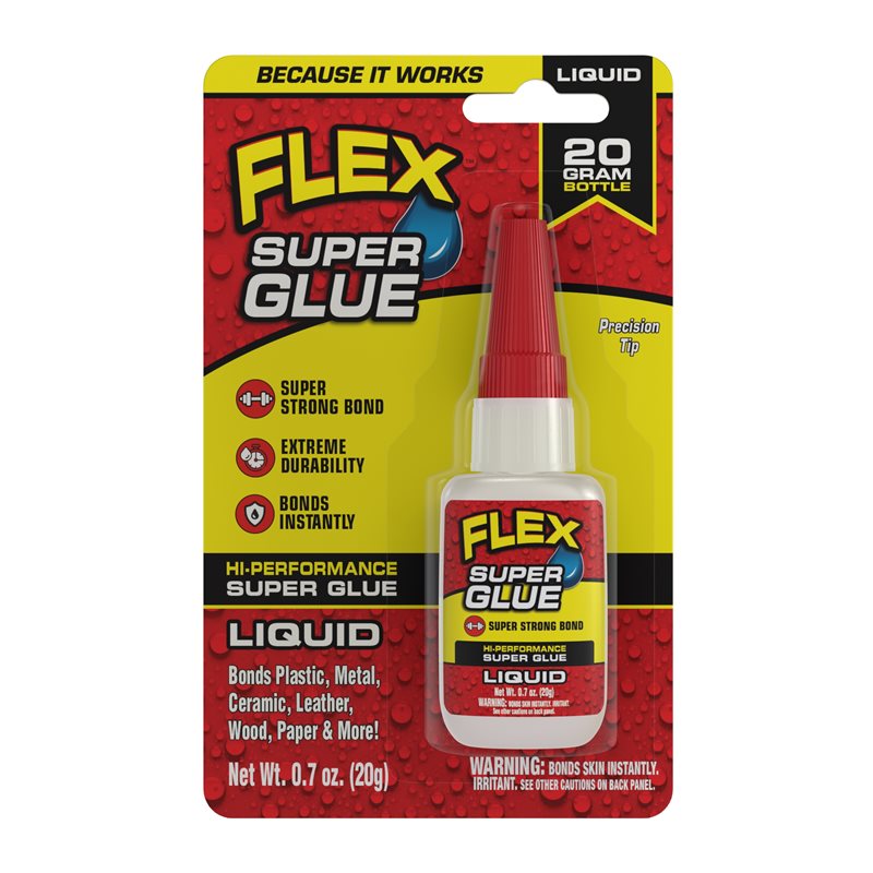 Flex Seal, Super Glue Liquid, 15-Gram Bottle Bonds Instantly