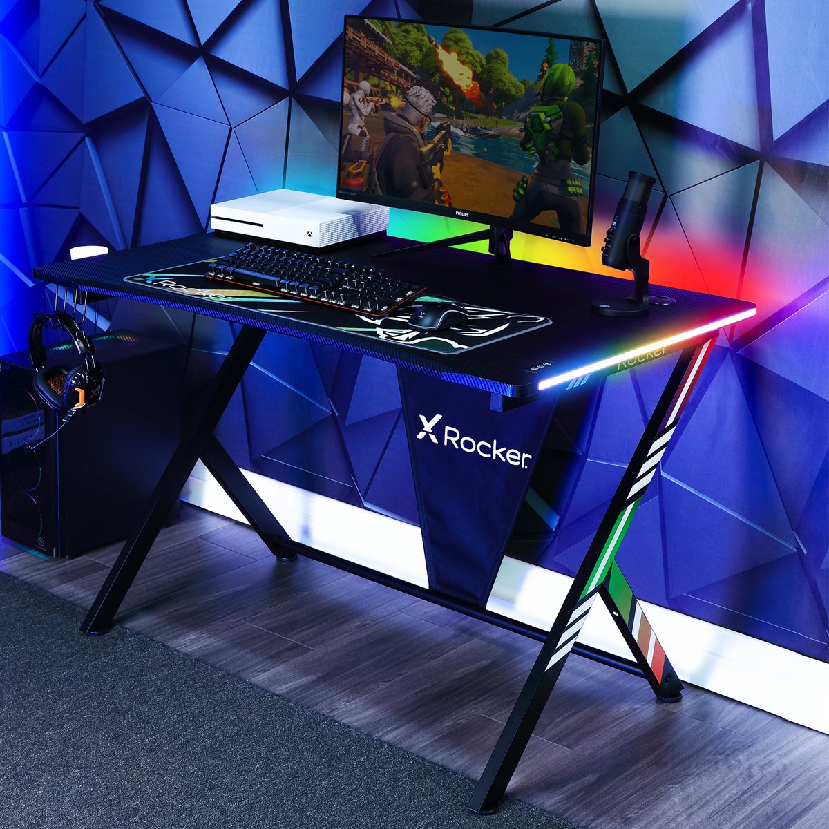 Buy X Rocker Arteon RGB App Controlled LED Gaming Desk | Desks | Argos