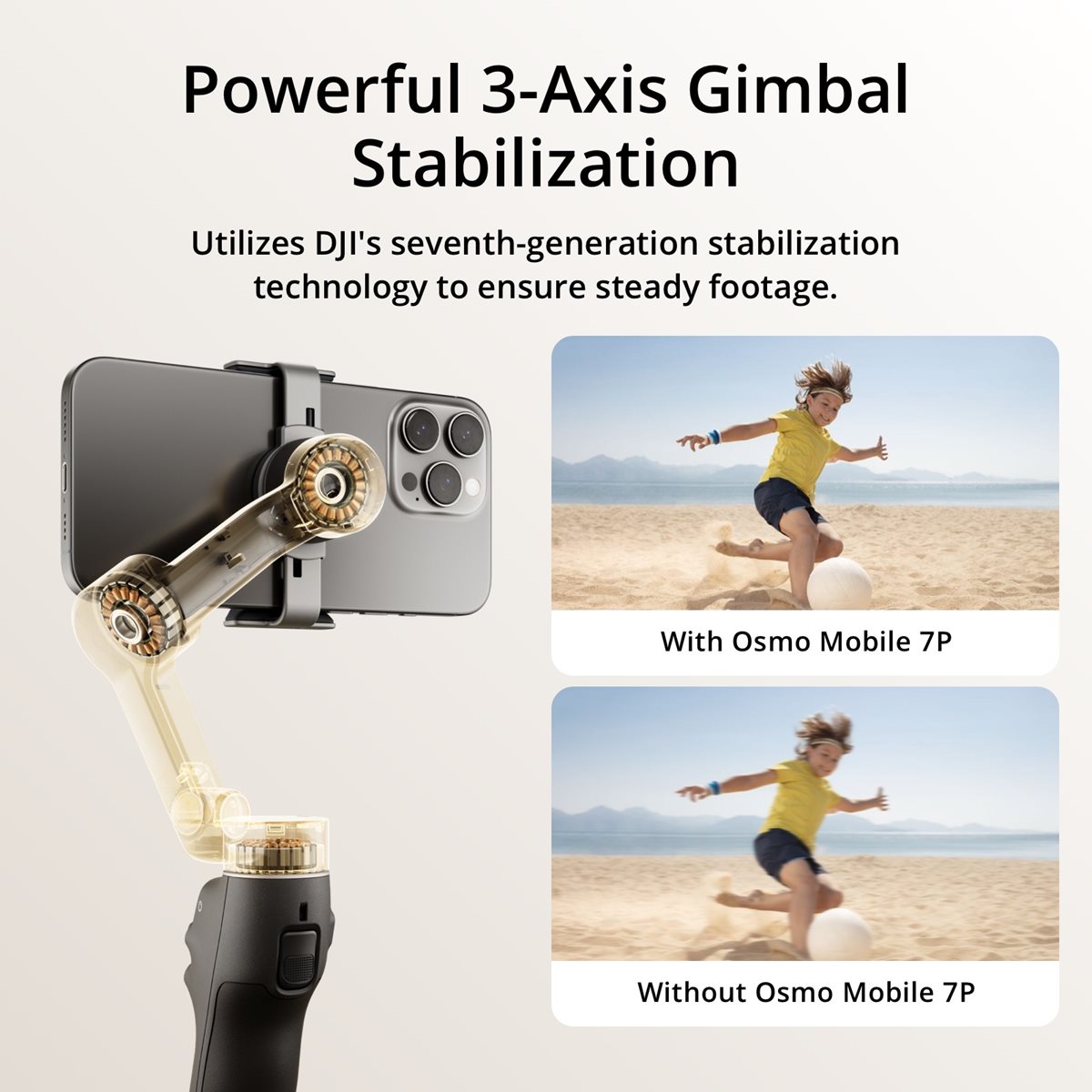 DJI Osmo Mobile 7P Smartphone 3 Axis Gimbal Stabilizer Gray - Open