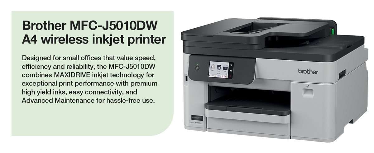 Brother MFC-J5010DW A4 wireless inkjet printer header
