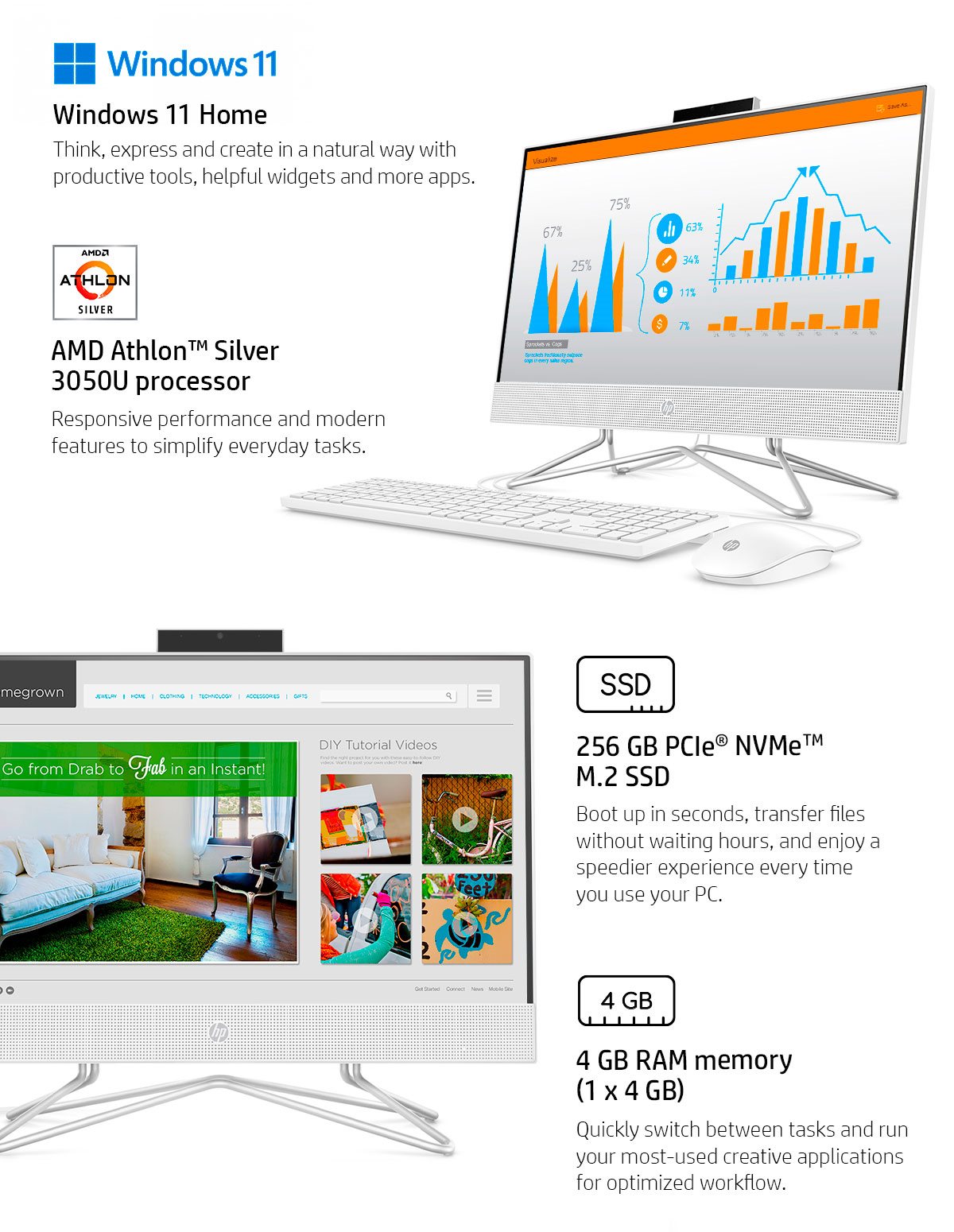 HP 22 All-in-One PC specifications