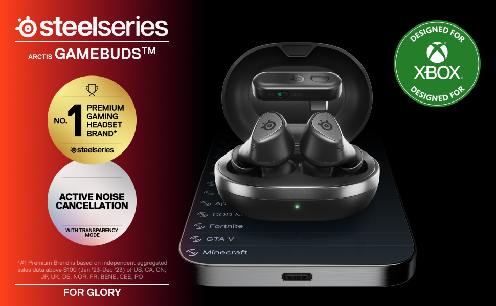 SteelSeries Arctis GameBuds True Wireless Noise Cancelling Gaming
