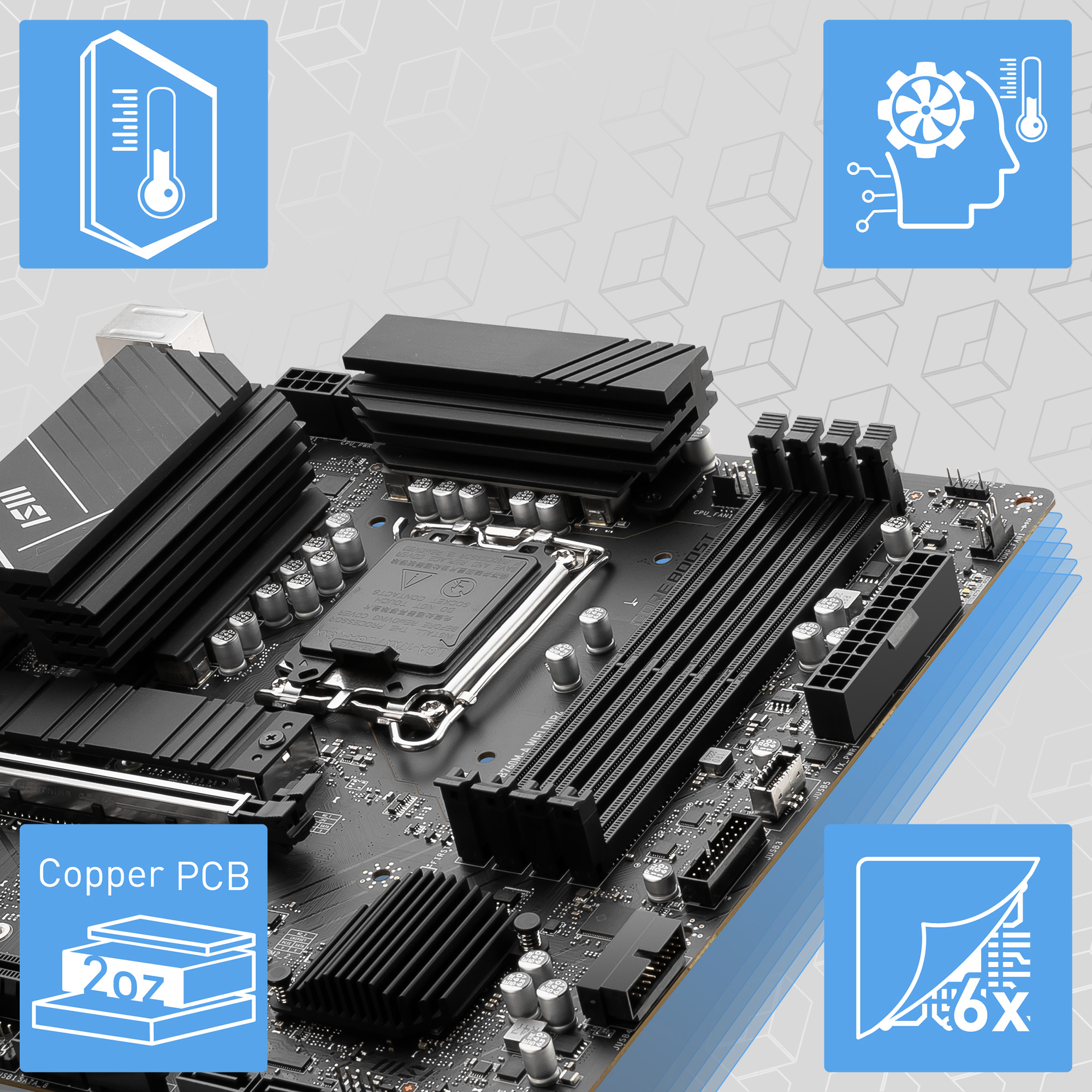 MSI PRO B760MA WIFI DDR4 Motherboard micro ATX LGA1700 Socket