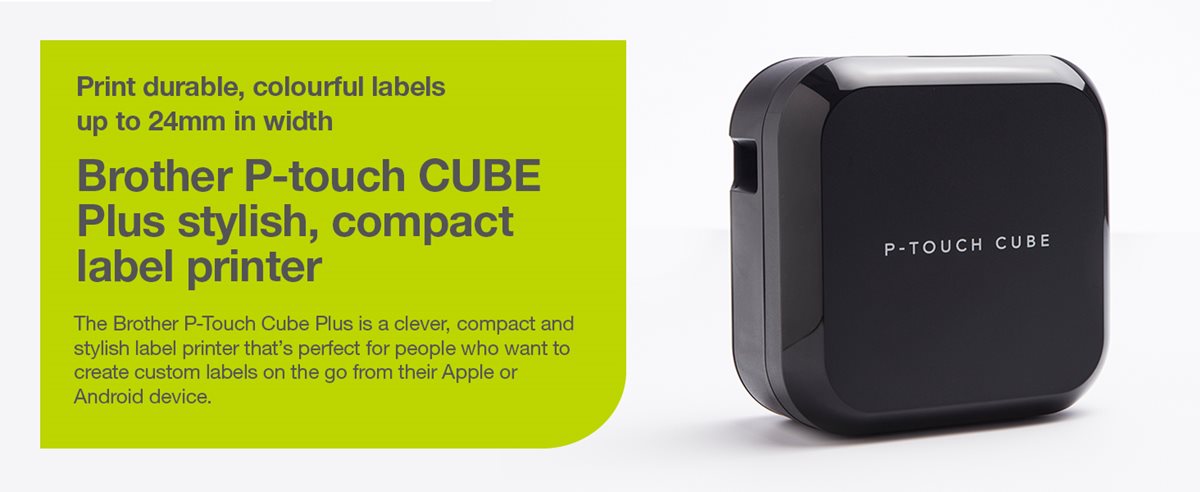 Brother P-touch CUBE Plus stylish, compact label printer