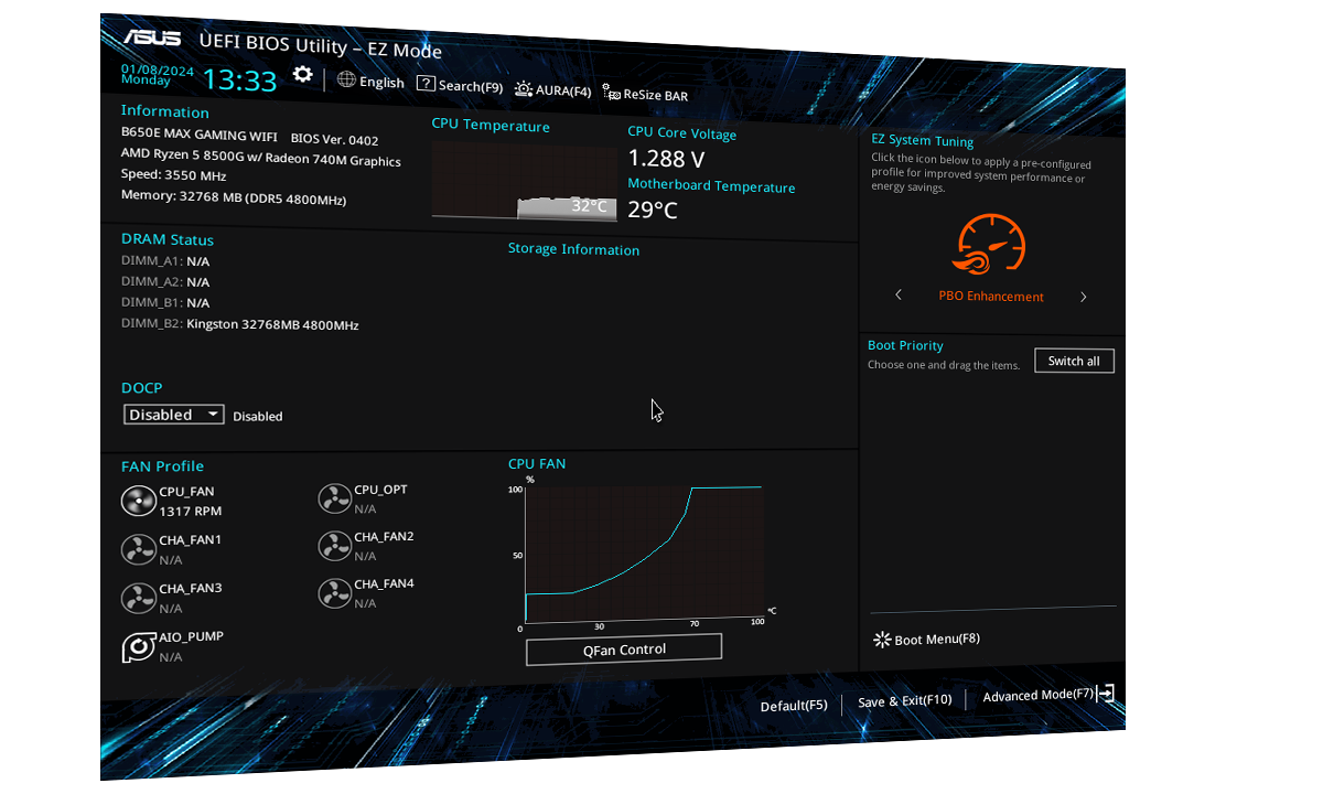 PBO Enhancement UI-Einstellung.