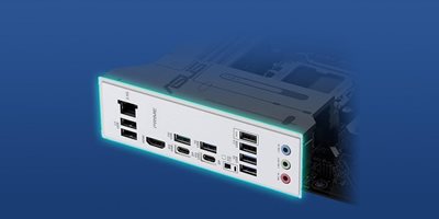 Forudmonteret I/O-skjold