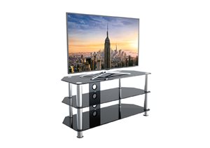 Black glass tv stand for 50 store inch tv