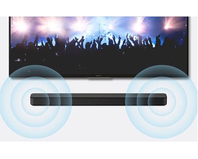 Sony HTS100F 2.0 Channel Soundbar with Bass Reflex Speaker Black