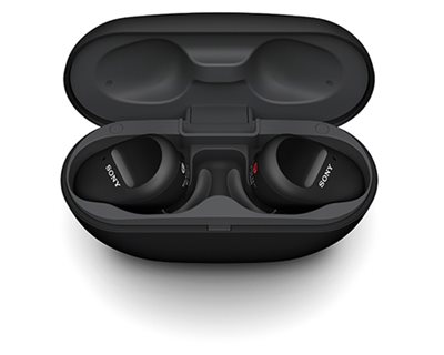 Sony - WF-SP800N/B True Wireless Noise-Cancelling In-Ear