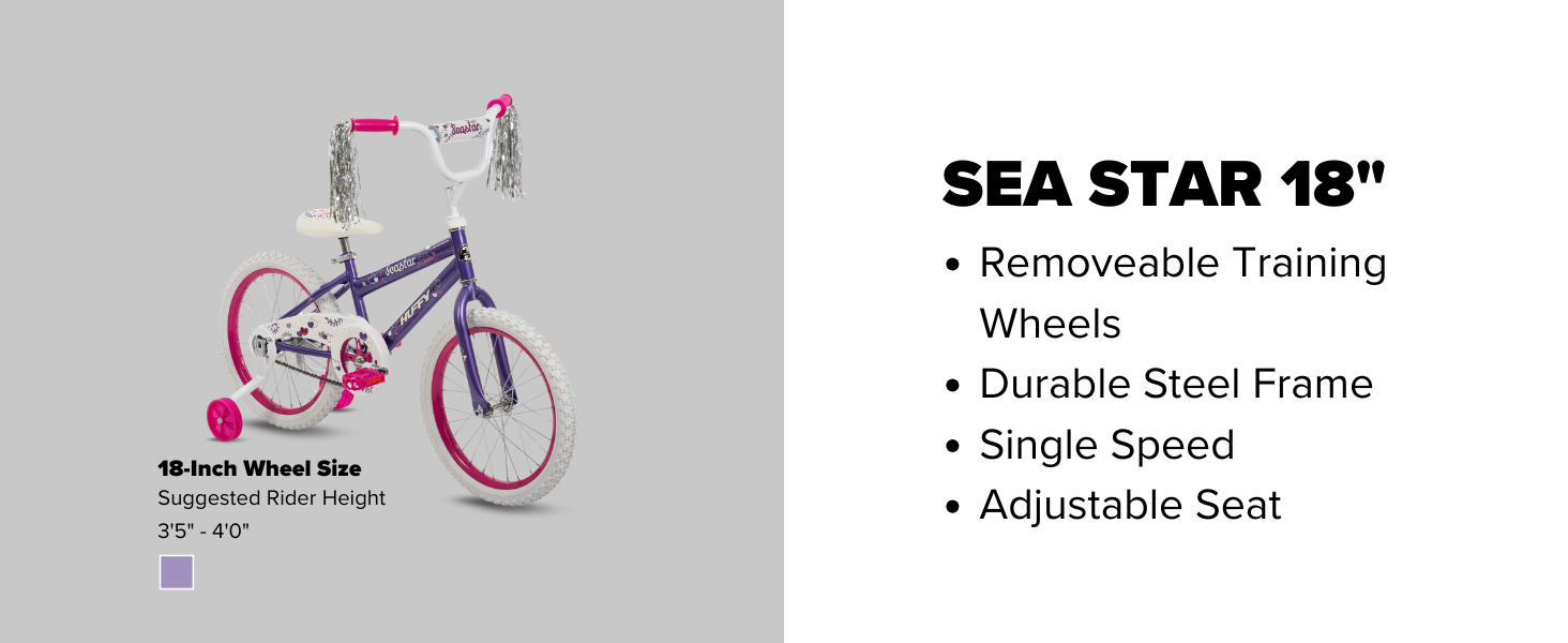 Huffy Kid Bike Sizing Guide Huffy Sea Star 18