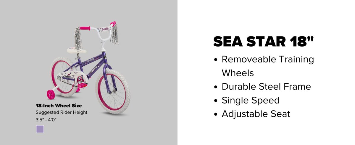 Specifications and variations of the Huffy Sea Star bikes
