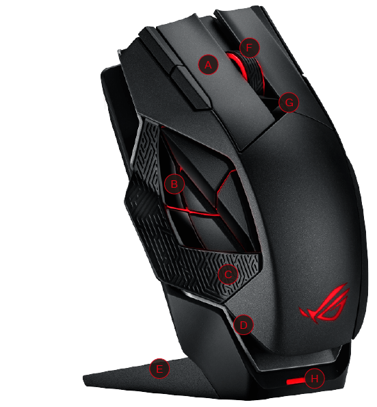 ASUS ROG Spatha RGB Wireless / Wired Laser Gaming Mouse - Newegg.com