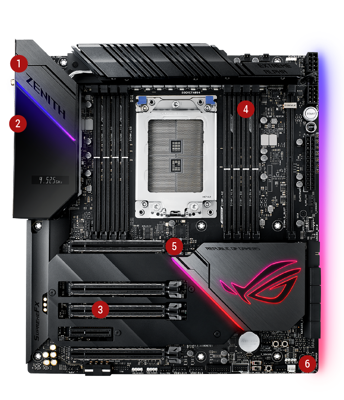 ASUS ROG Zenith Extreme Alpha X399 HEDT Gaming Motherboard AMD