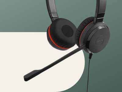 Jabra Evolve 20 Stereo MS USB-C/USB-A Adapter - Professional corded headset