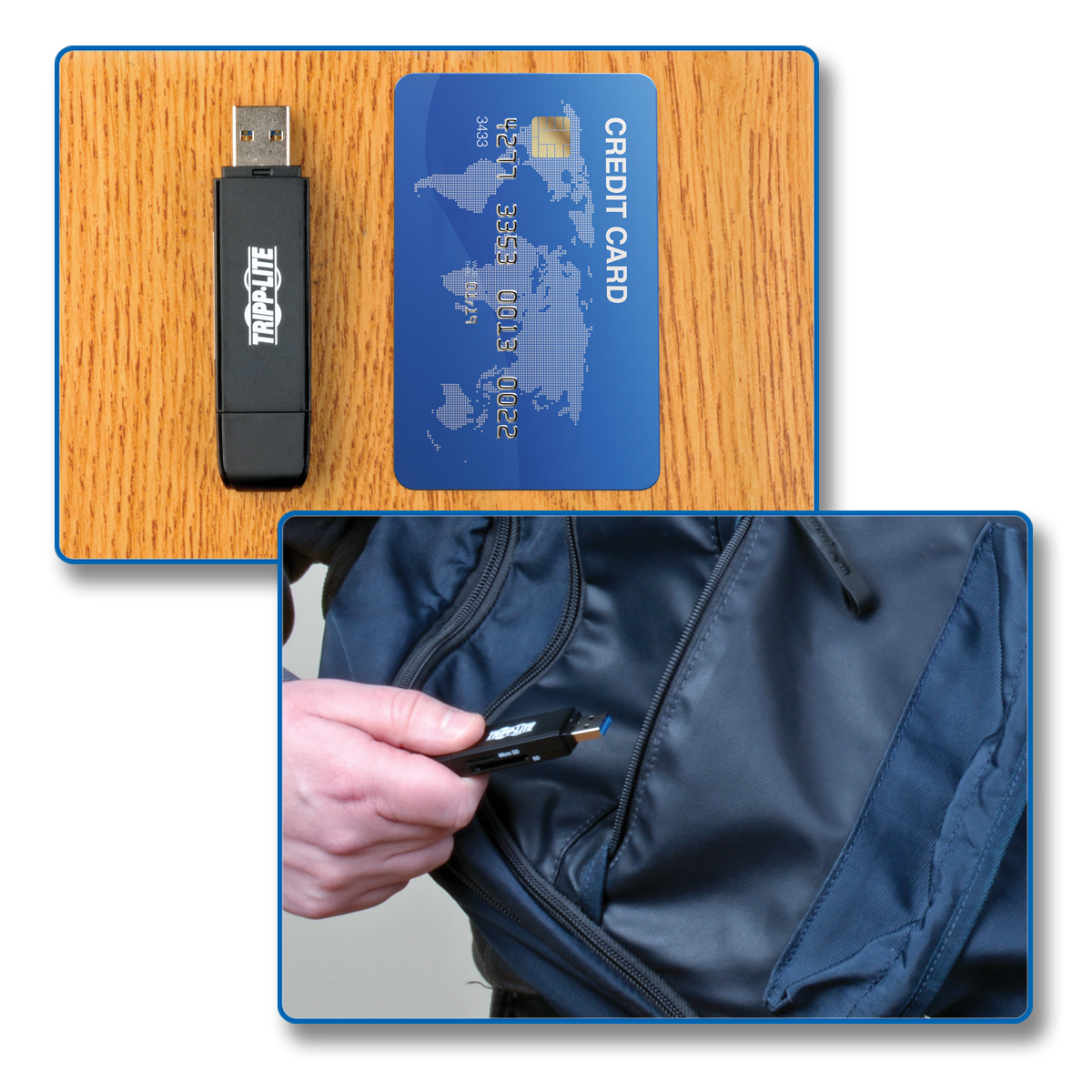EATON TRIPP LITE U452-000-SD-A USB-C MEMORY CARD READER, SD/MICRO SD