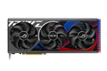 slide 3 of 12, zoom in, front side of the rog strix geforce rtx 4090 graphics card