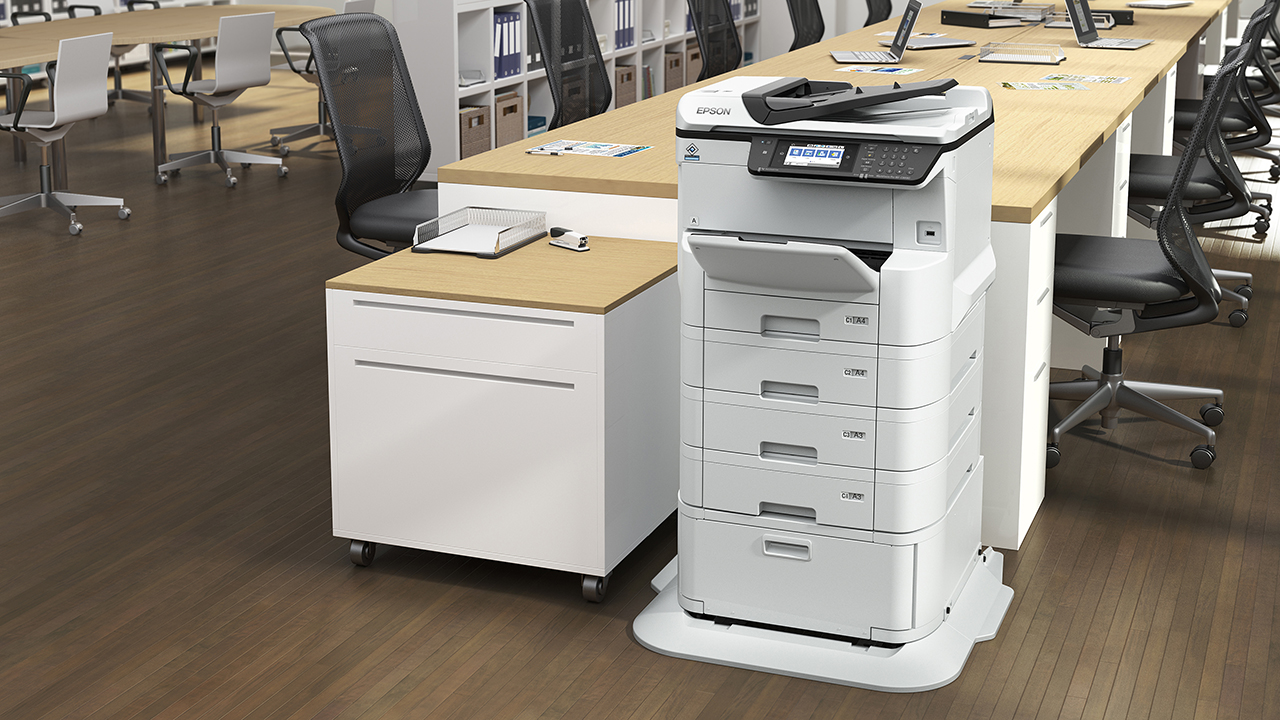 slide 1 of 2, show larger image, epson workforce pro 8000 series product tour