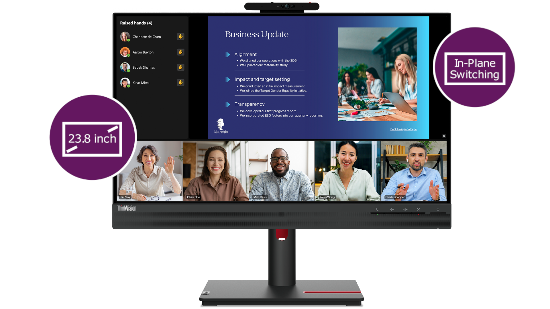 Product Lenovo ThinkVision T24v30 LED monitor Full HD (1080p) 24"