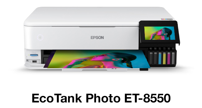 Epson EcoTank Photo ET-8550 Wireless Wide-format Color All-in-One Supertank  Printer with Scanner, Copier, Ethernet and 4.3-inch Color Touchscreen 
