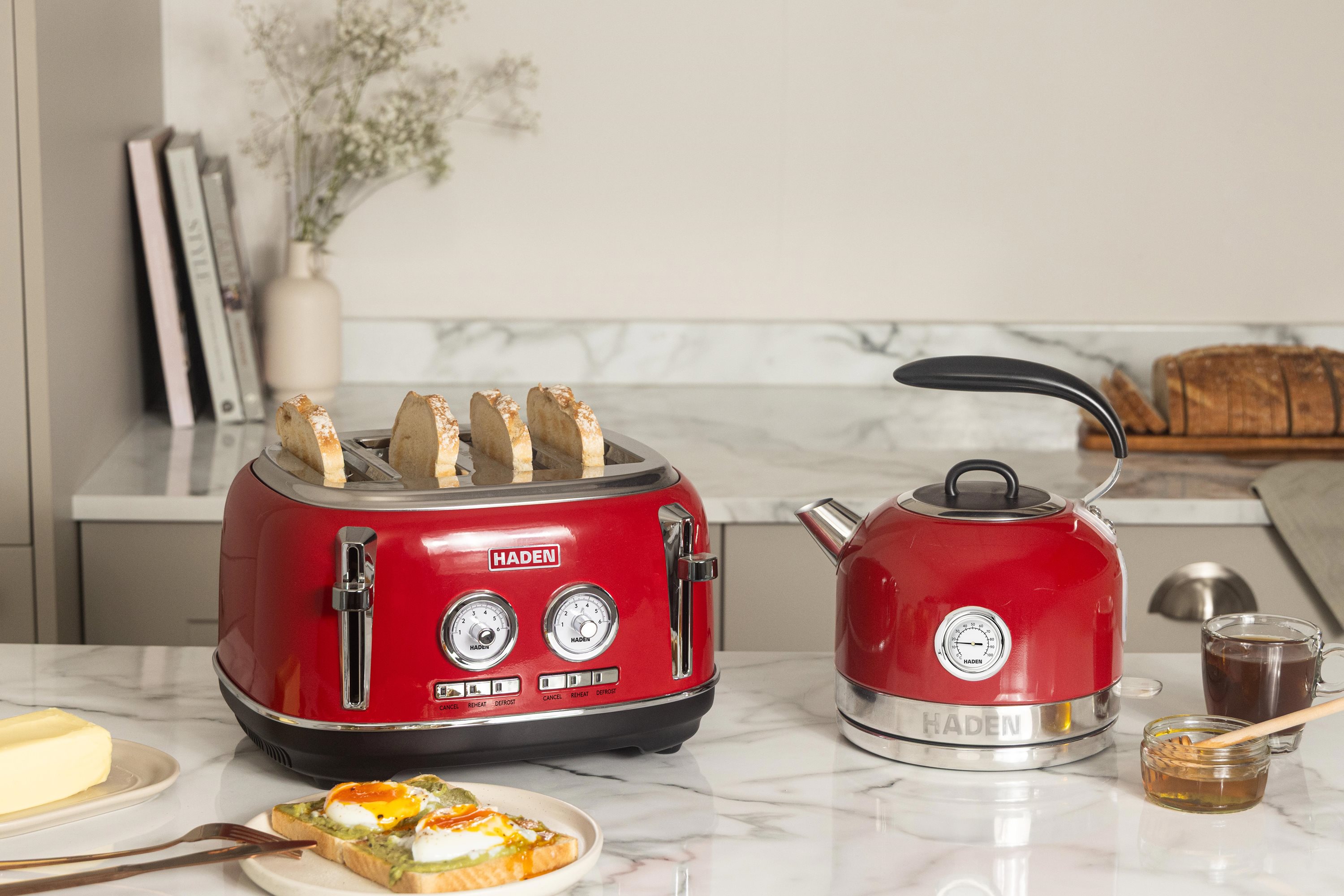 Red 4 Slice Toaster Uk