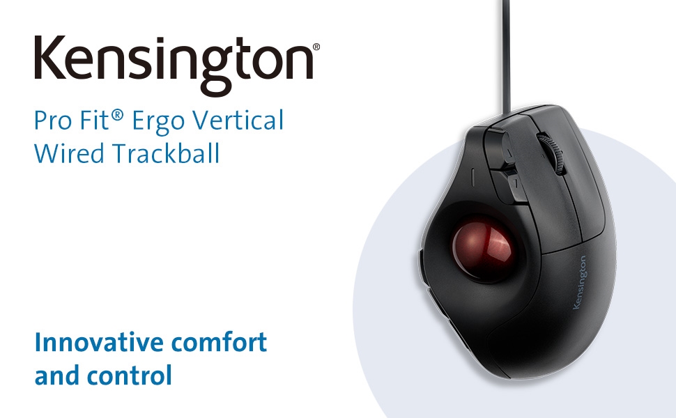 Kensington ProFit Ergo Vertical Wired Trackball K75256WW - Newegg.com