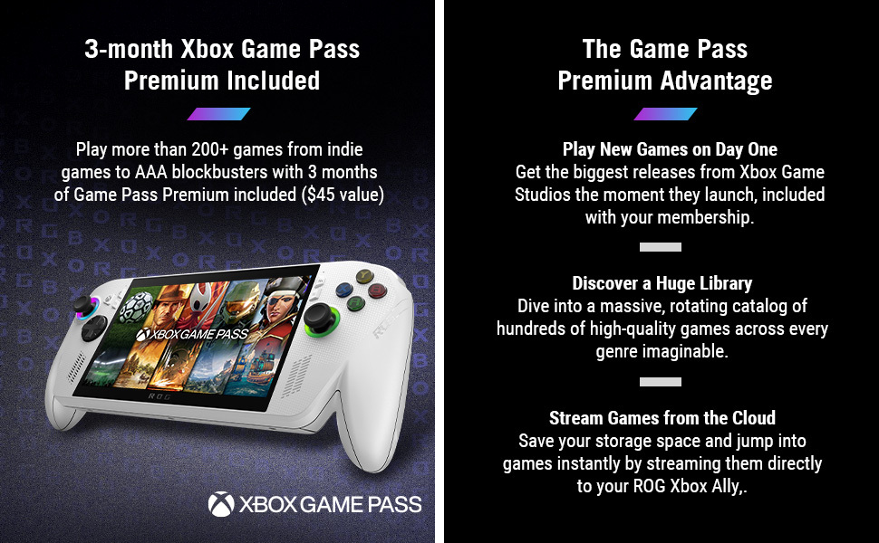 3-month Xbox Game Pass Premium Included / The Game Pass Premium Advantage