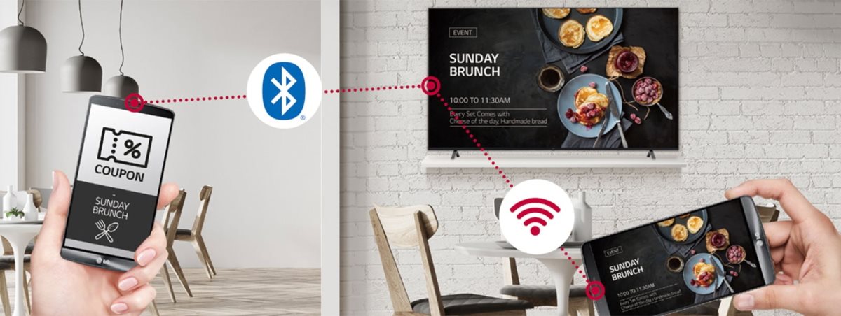 50” UR640S Series UHD Signage TV Beacon & Bluetooth®