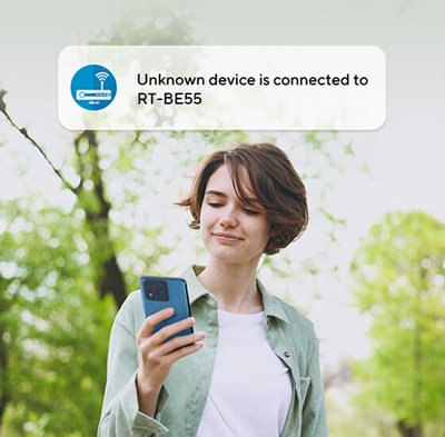 Woman looking at her mobile for a notification