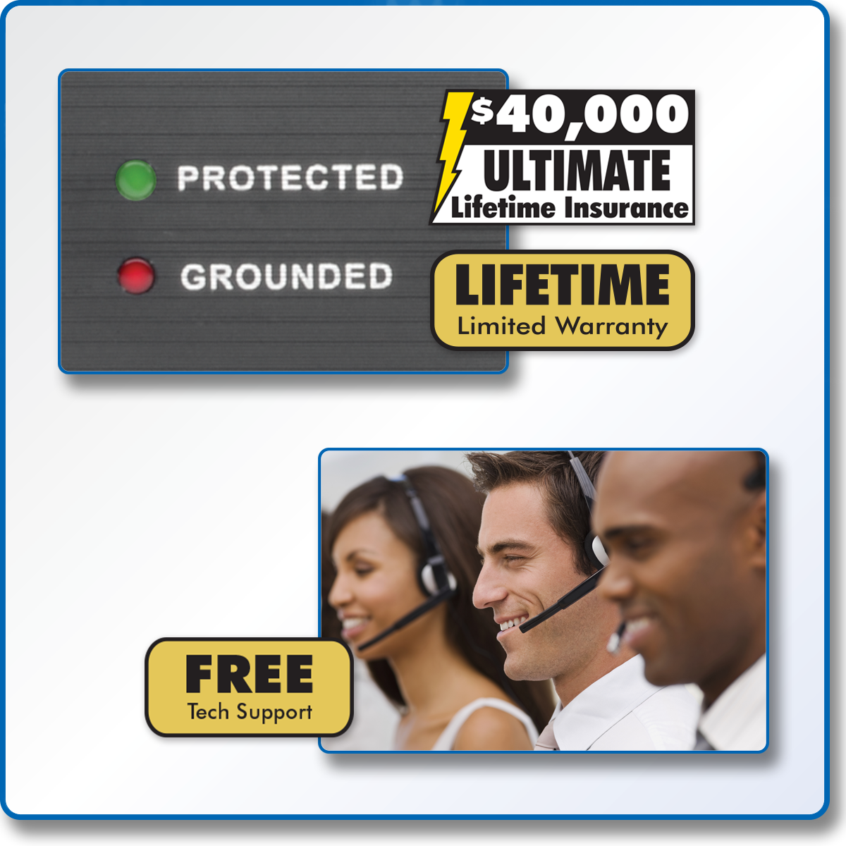 Tripp Lite Surge Protector Power Strip Desk Mount 120V USB 6 Outlet 6