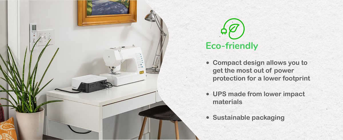 APC Back-UPS BE Series BE700G3 with a sewing machine at home