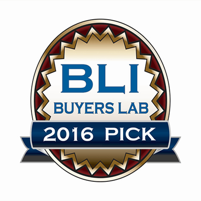 Award graphic reading "BLI Buyers Lab 2016 Pick"